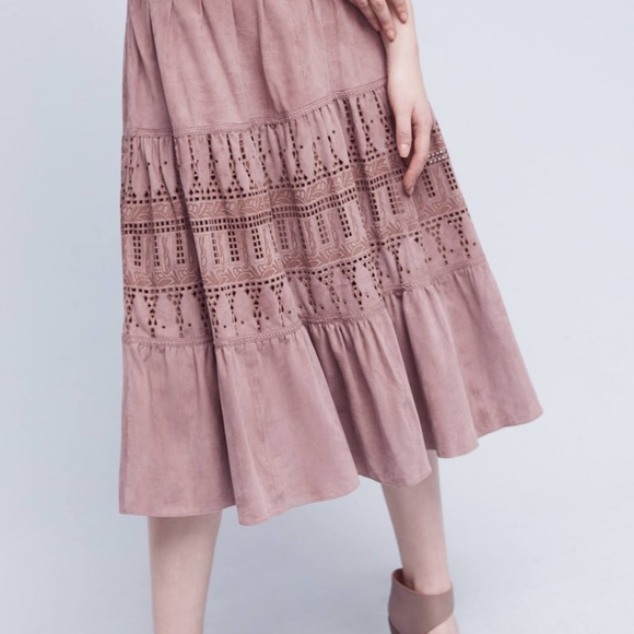 Anthropologie Aldane Suede Midi Skirt, by Floreat - Picture 2 of 6